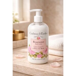 Crabtree And Evelyn Rosewater Body Lotion 16.9 Fl. Oz. New